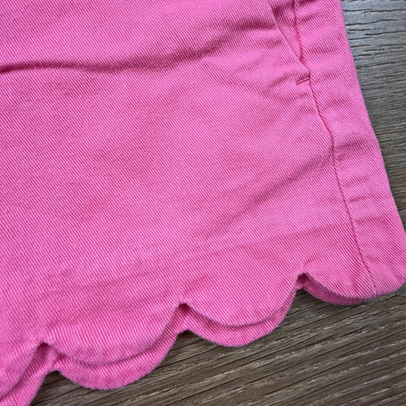 J. Crew Crewcuts Scallop Edge Chino Shorts Pink Sz 7 Button Closure Adjustable - Picture 9 of 10